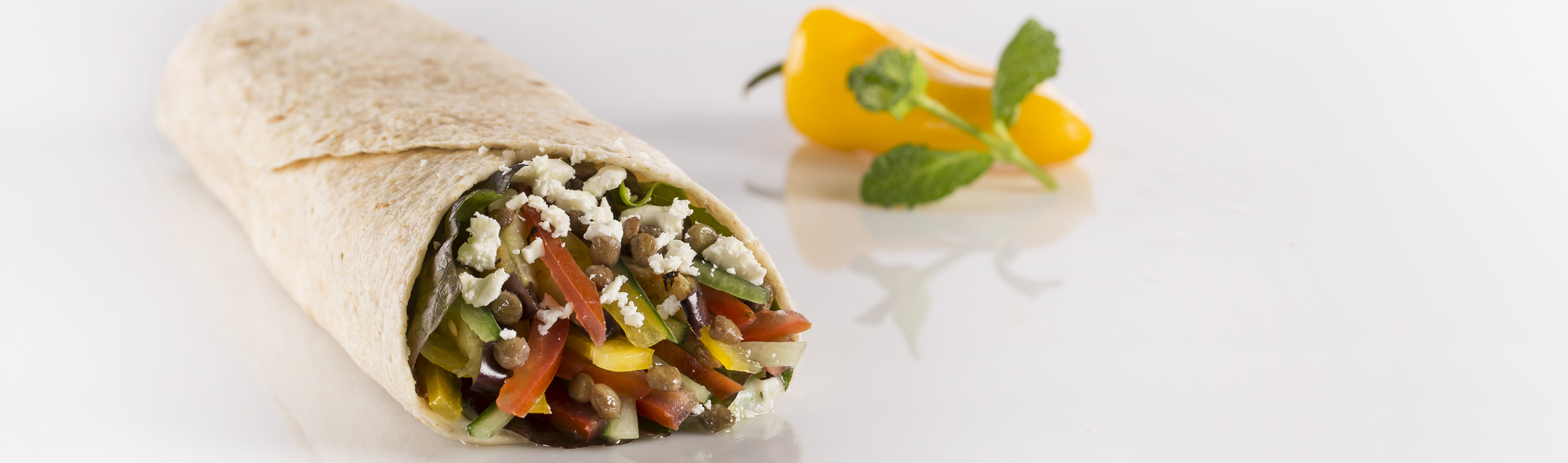 Mediterranean Veggie Wrap - Love of Food