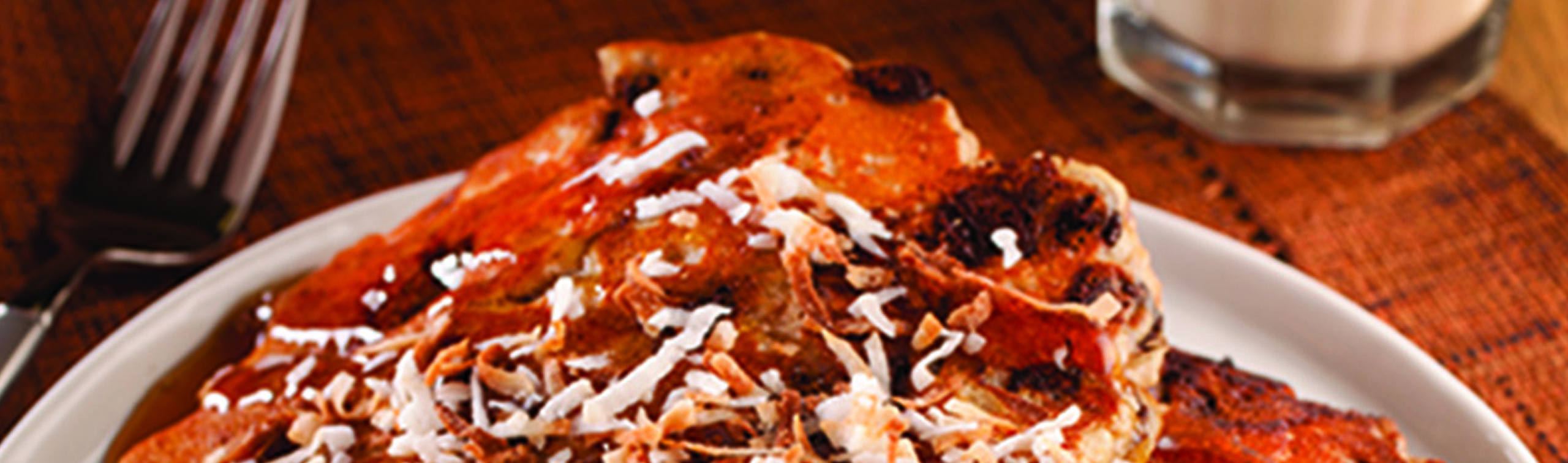 Chocolate Chip and Coconut Pancakes - Love of Food