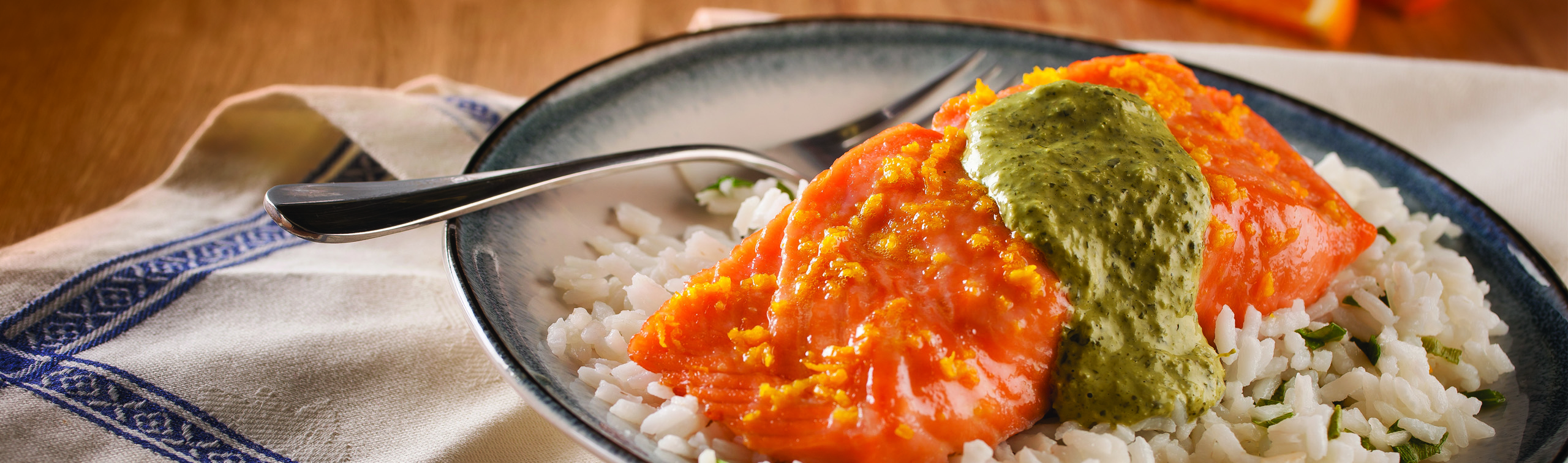 Orange-Scented Salmon with Jasmine Rice - Love of Food