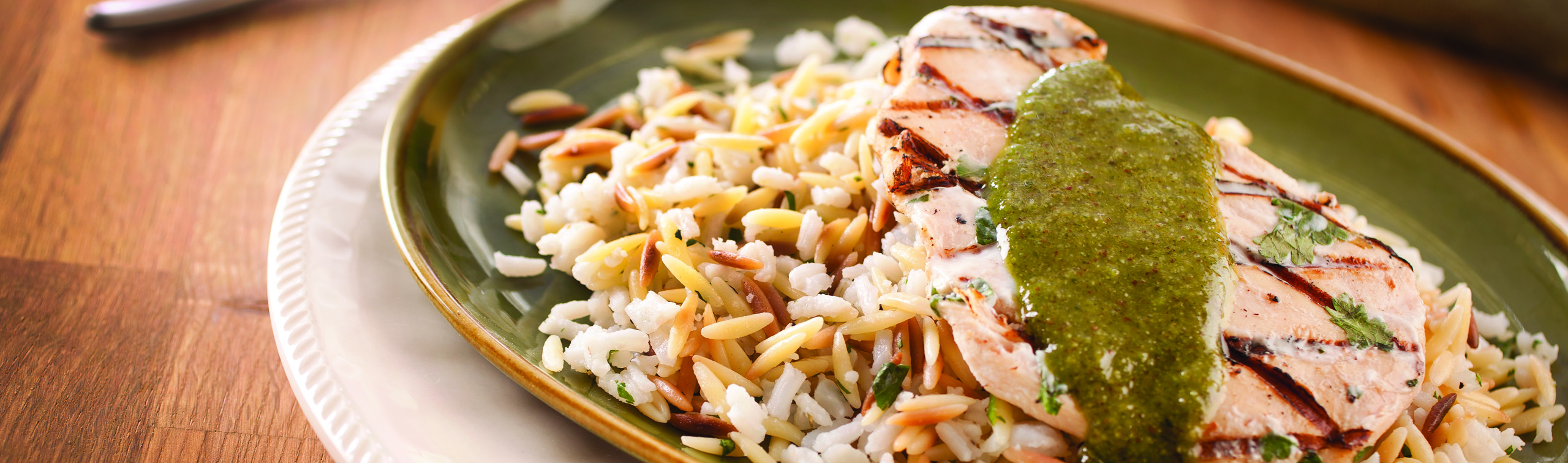 Grilled Chicken with Cilantro-Mint Pesto - Love of Food