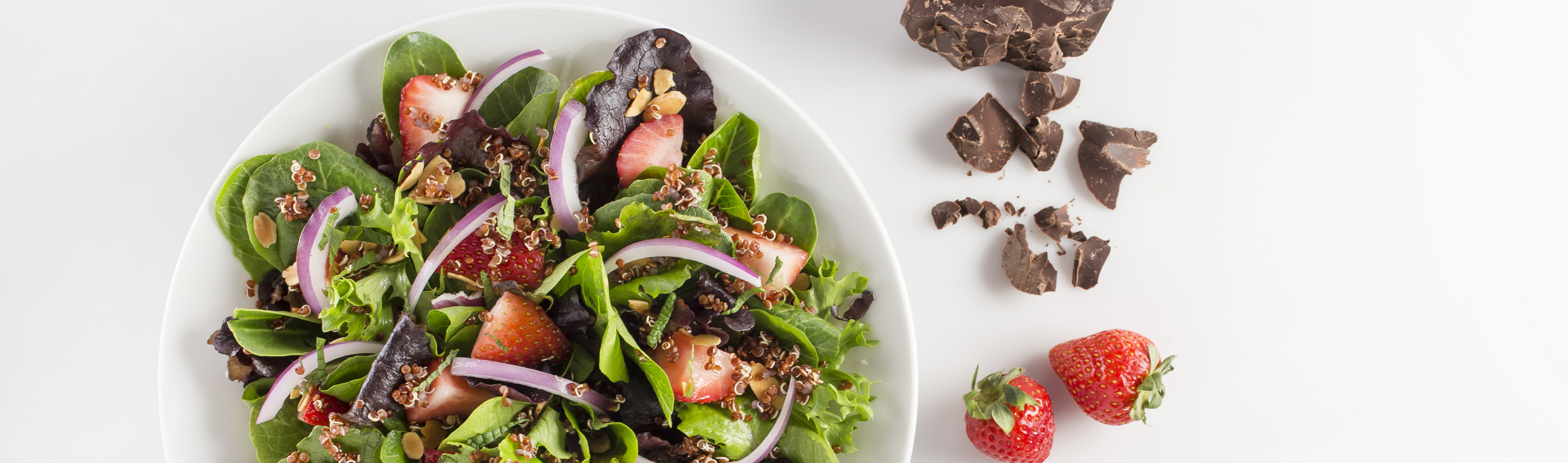 Strawberry Salad and Chocolate Vinaigrette - Love of Food