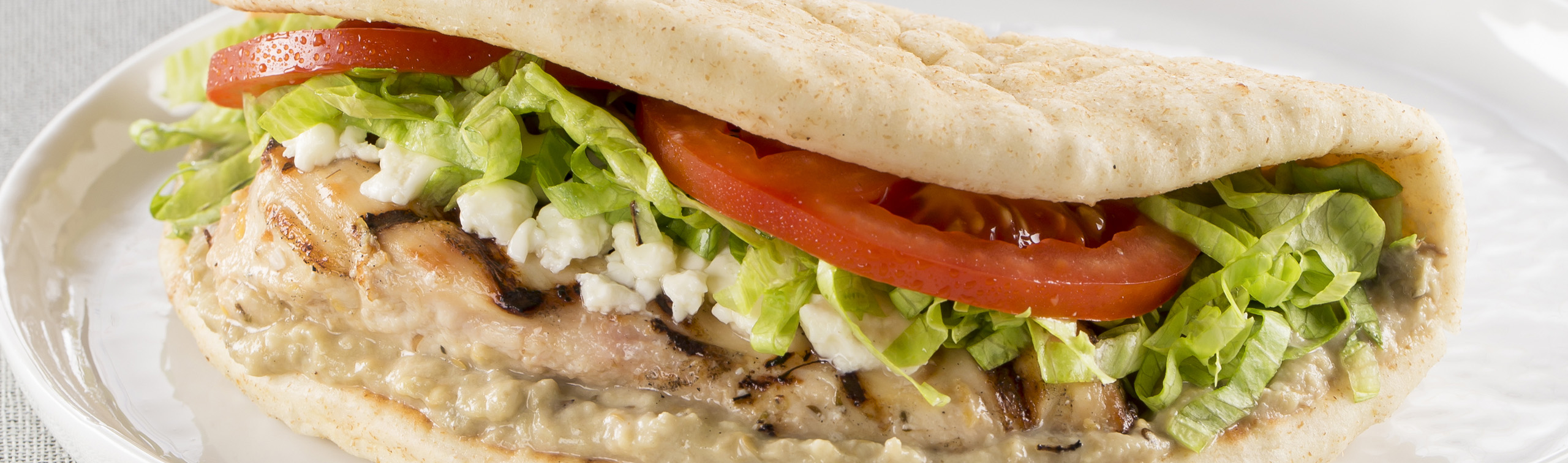 Grilled Lemon Chicken and Feta Pita - Love of Food