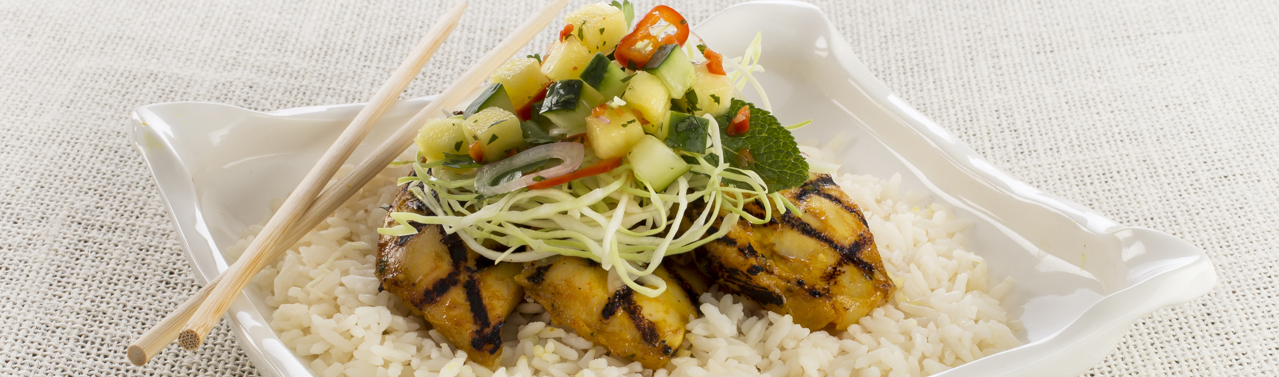 Fragrant Lemongrass Chicken and Rice Plate - Love of Food
