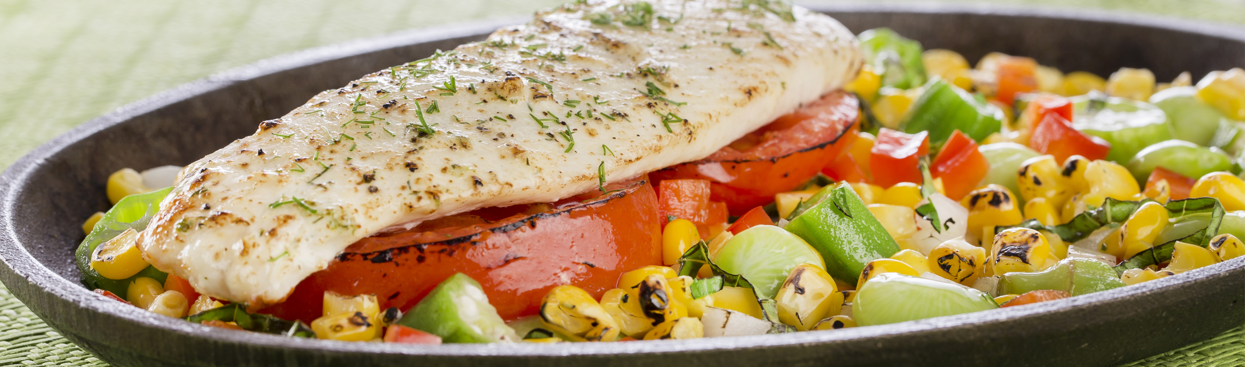 Baked Herb Tilapia and Corn Succotash - Love of Food