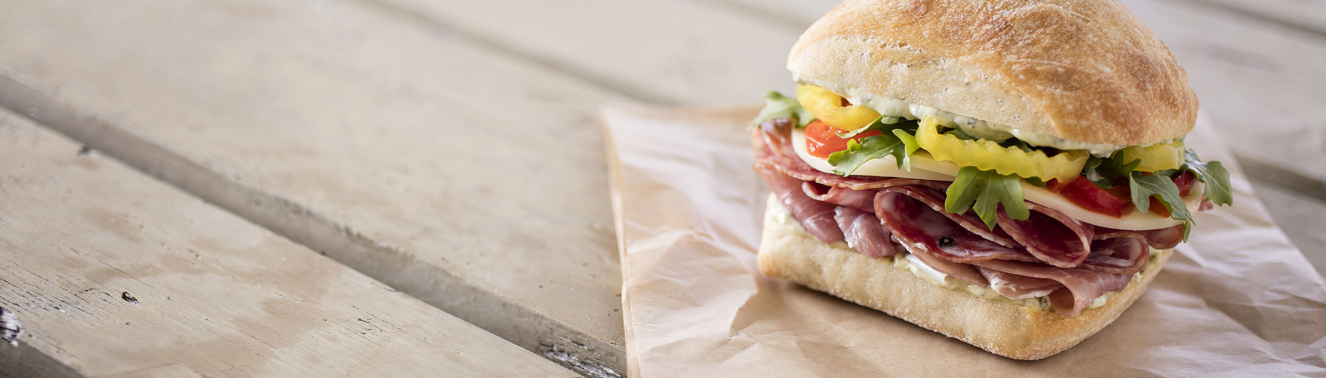 Prosciutto, Soppressetta, and Provolone Ciabatta - Love of Food