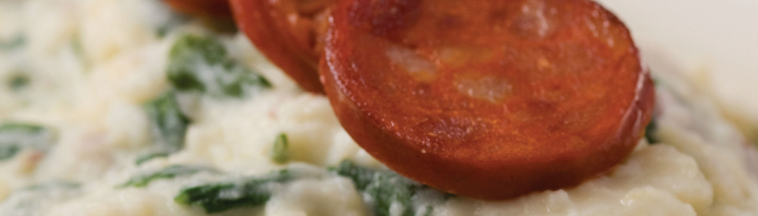 Garlic & Gorgonzola Mashed Potatoes with Sausage - Love of Food