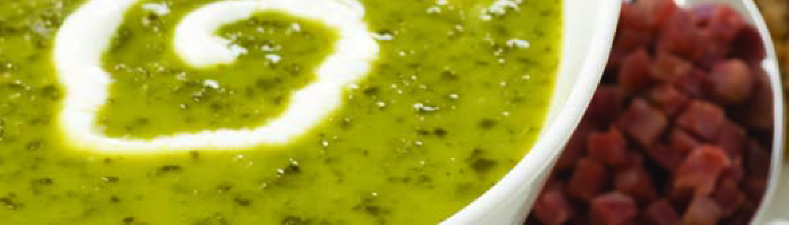 A soup full of vegetables has finally arrived. this spicy white bean and collard greens soup is Collard Green Puree Soup - Love of Food