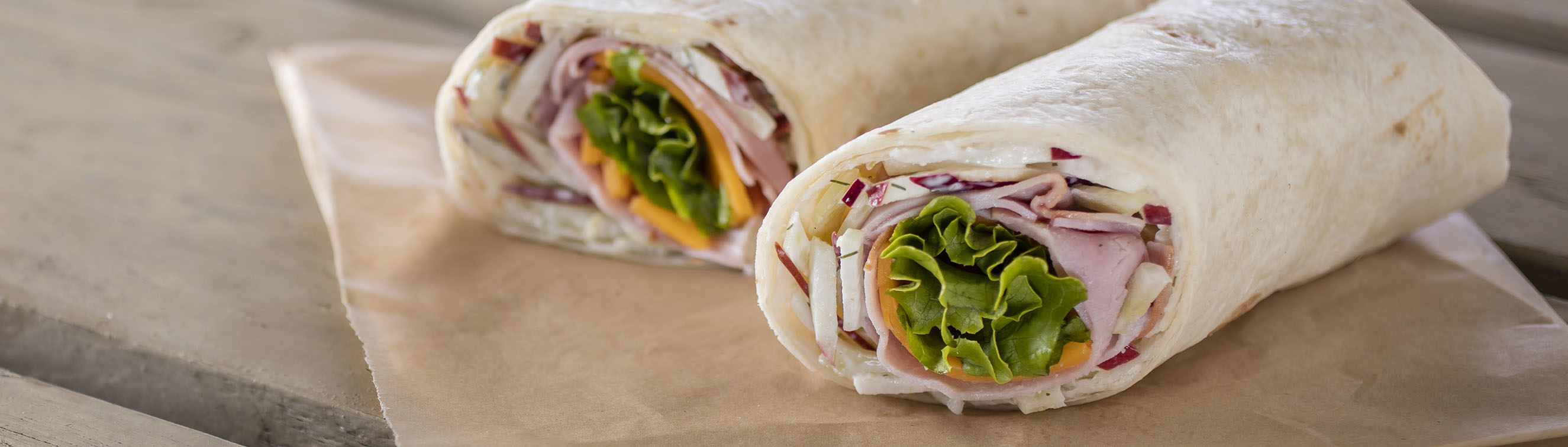 Ham and Apple Fennel Slaw Wrap - Love of Food
