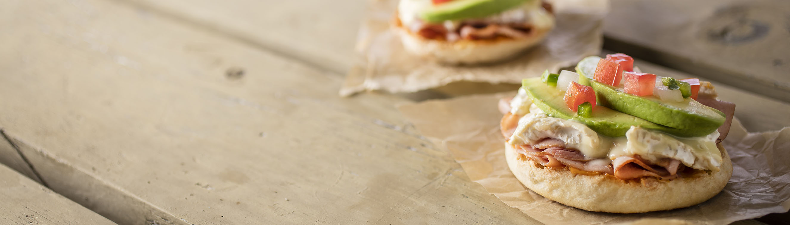 Ham, Avocado, and Brie Muffin Sandwich - Love of Food