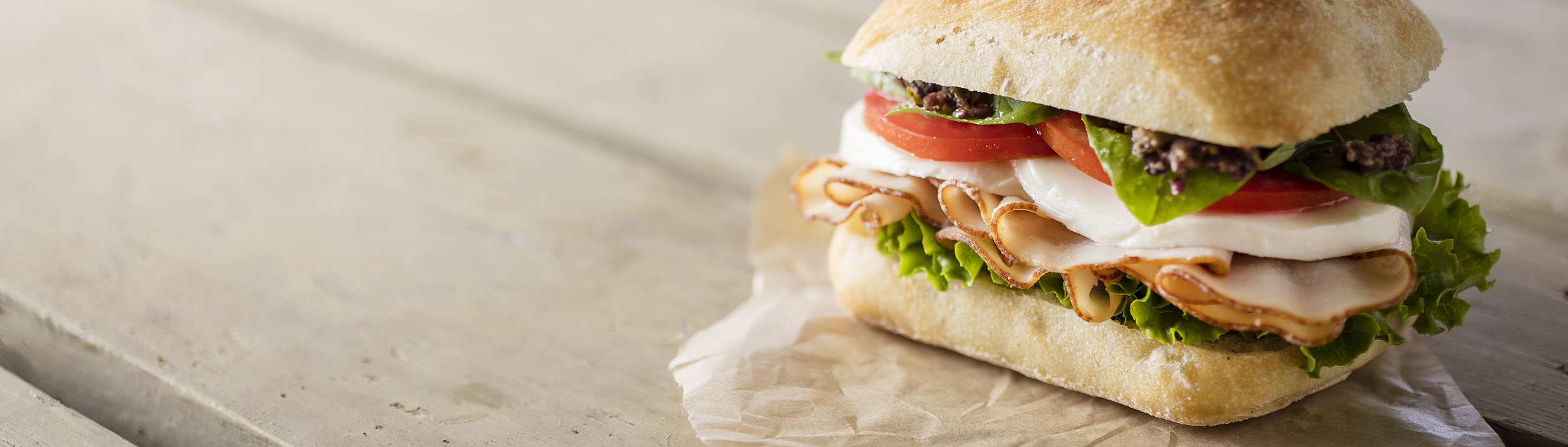 Smoked Turkey and Mozzarella Sandwich - Love of Food