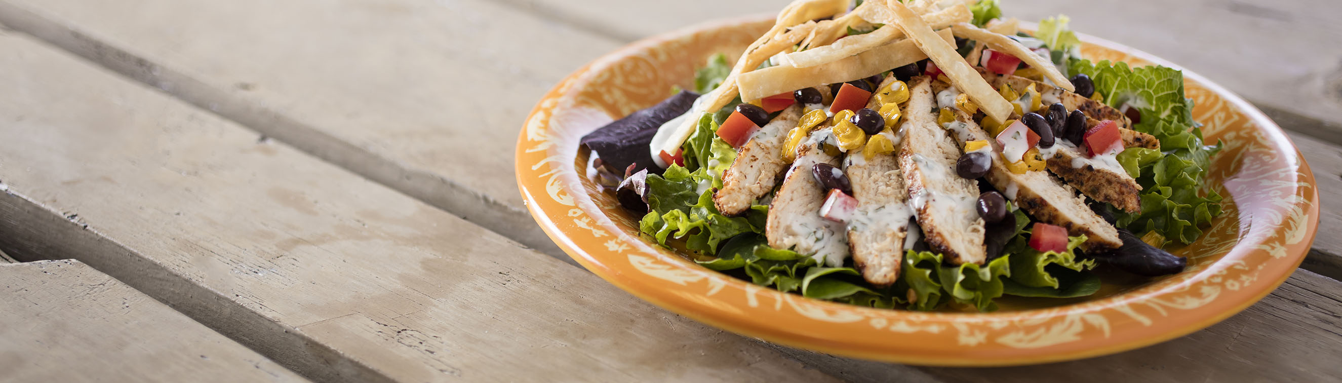 Crispy Southwestern Salad with Chicken - Love of Food