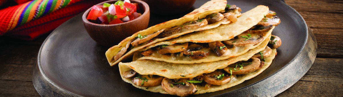 Mini Mushroom Quesadillas - Love of Food