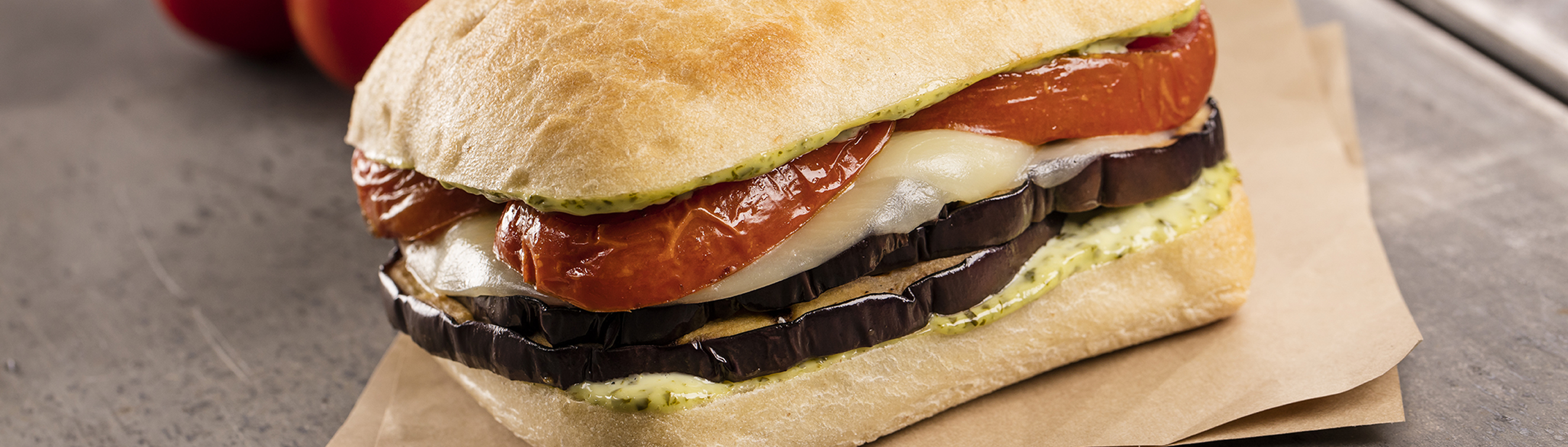 Grilled Eggplant Sandwich - Love of Food