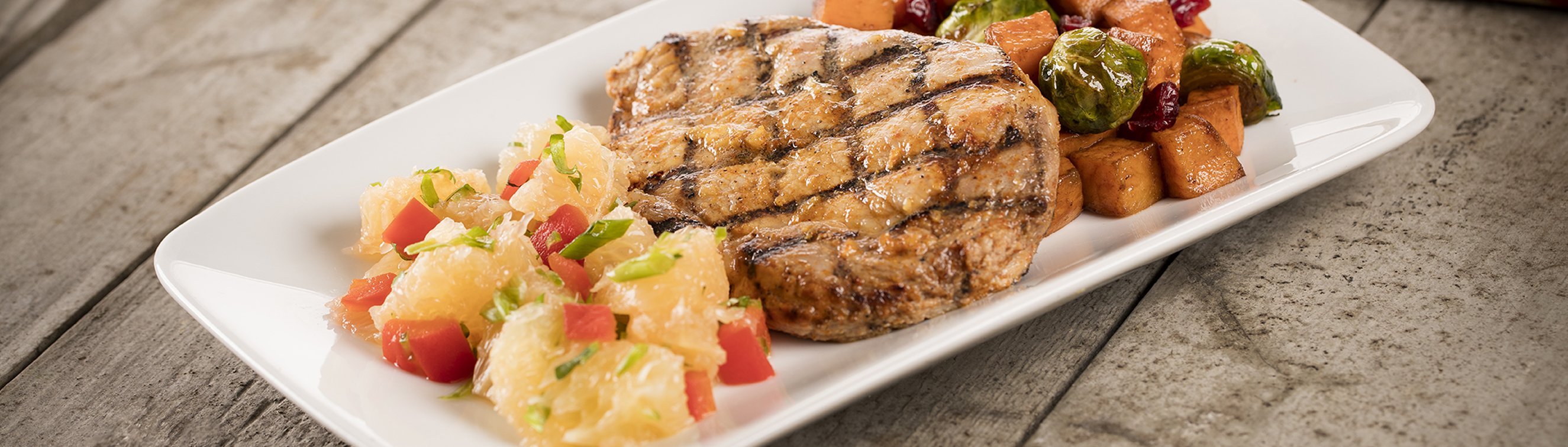 Grilled Grapefruit Marinated Pork Loin Chop - Love of Food