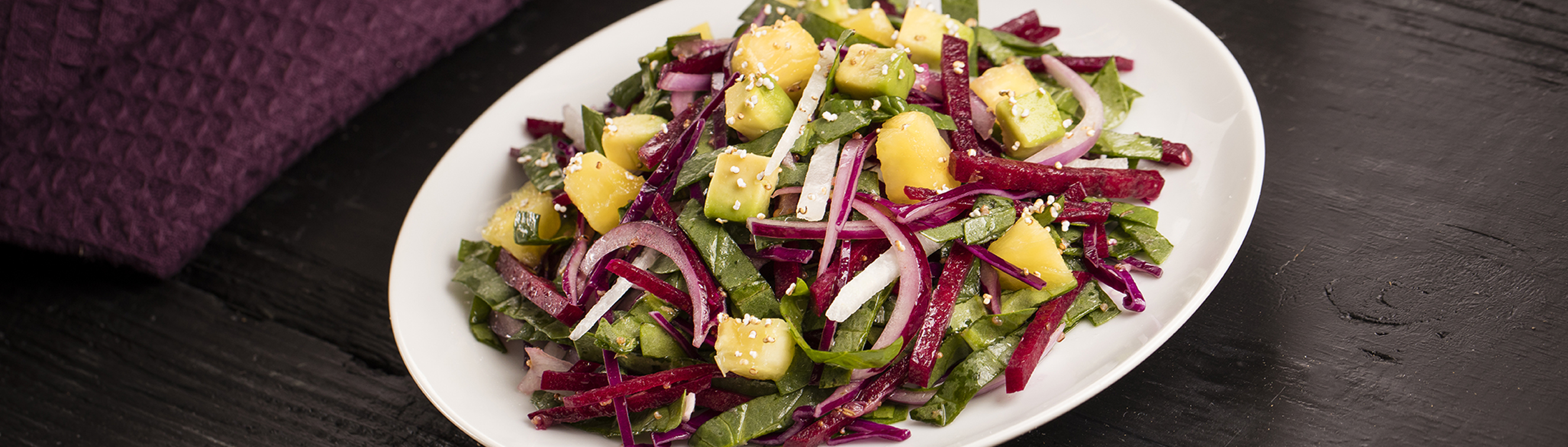 Spinach, Beets, Cabbage and Amaranth Salad - Love of Food