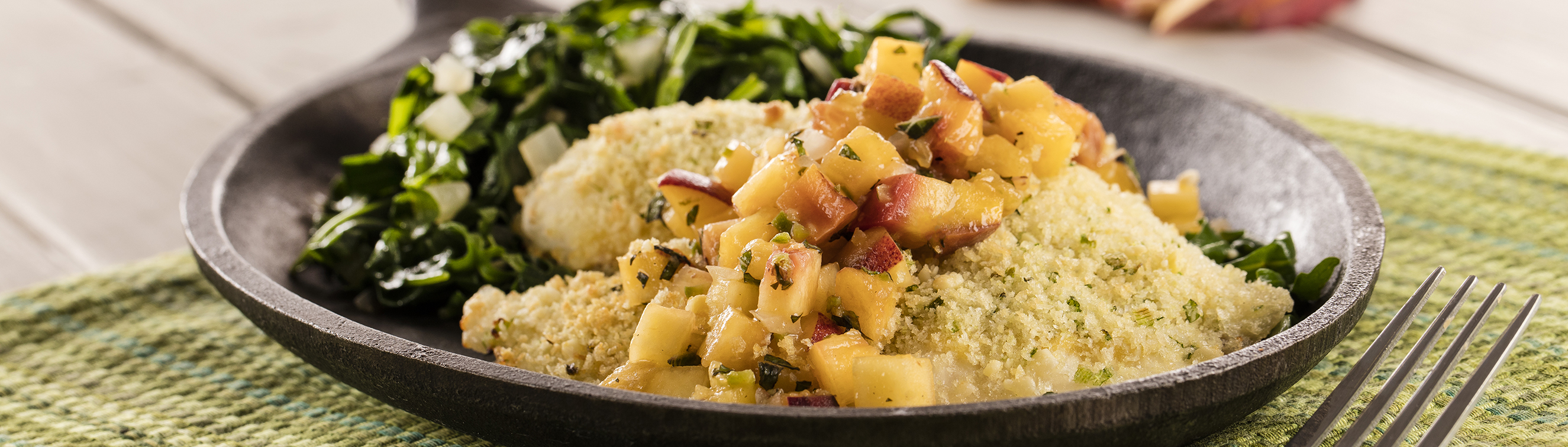 Baked Tilapia with Toasted Almond Dijon Chive Crumb Topping - Love of Food
