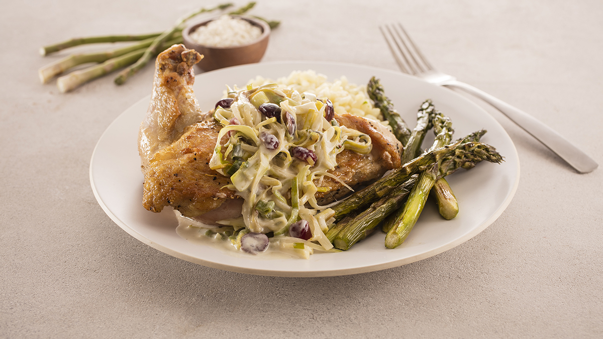 Pan Seared Chicken Breast with Asparagus - Love of Food