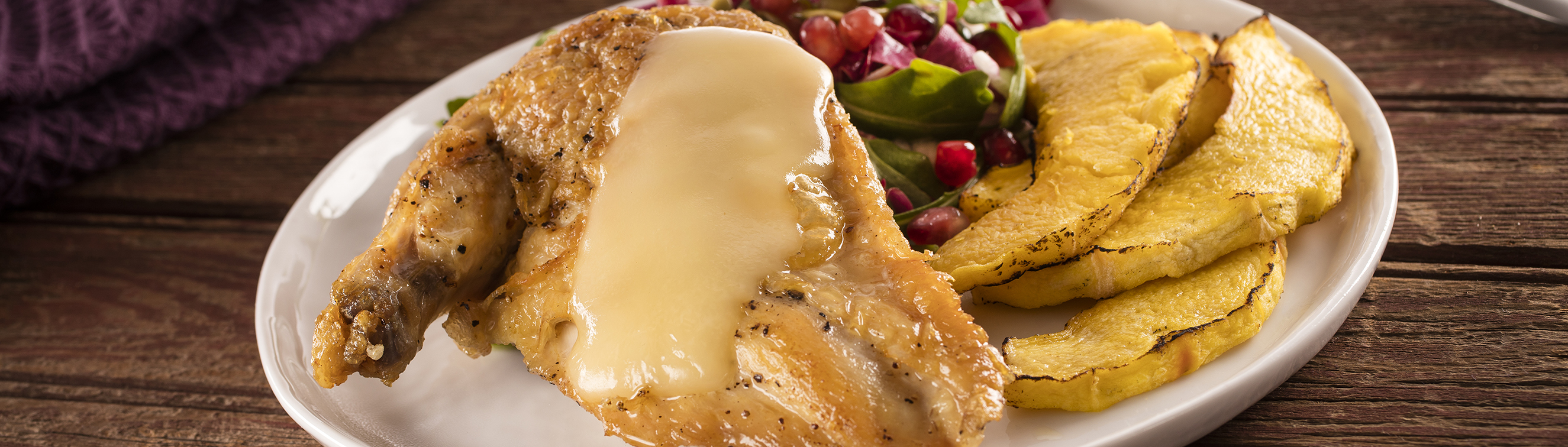 Seared Chicken Breast Over Warm Acorn Squash Salad - Love of Food