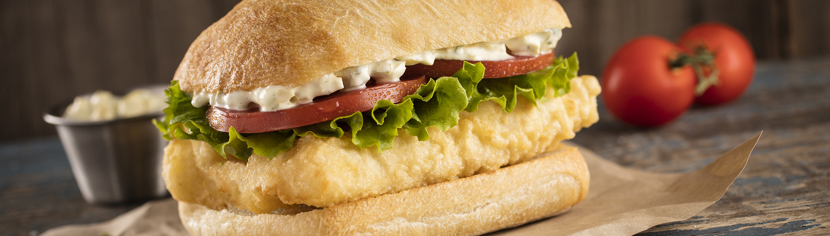 Crispy Tempura Cod Sandwich with Banana Tartar Sauce Love of Food