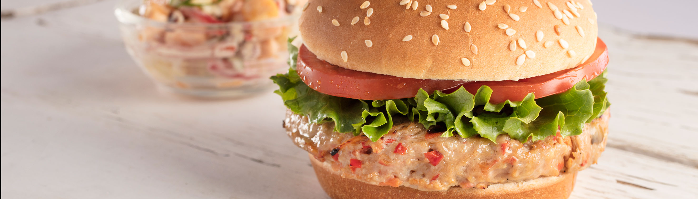 Turkey Burger with Sweet Potato Salad - Love of Food