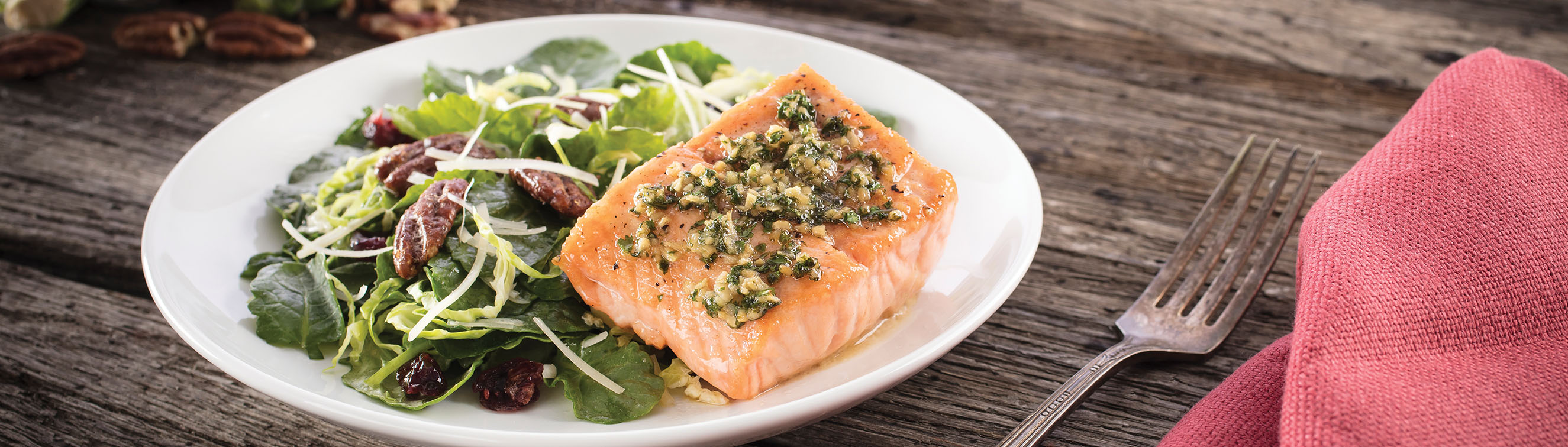 Citrus-Maple Glazed Salmon with Brussels Sprouts-and-Kale Salad - Love of Food