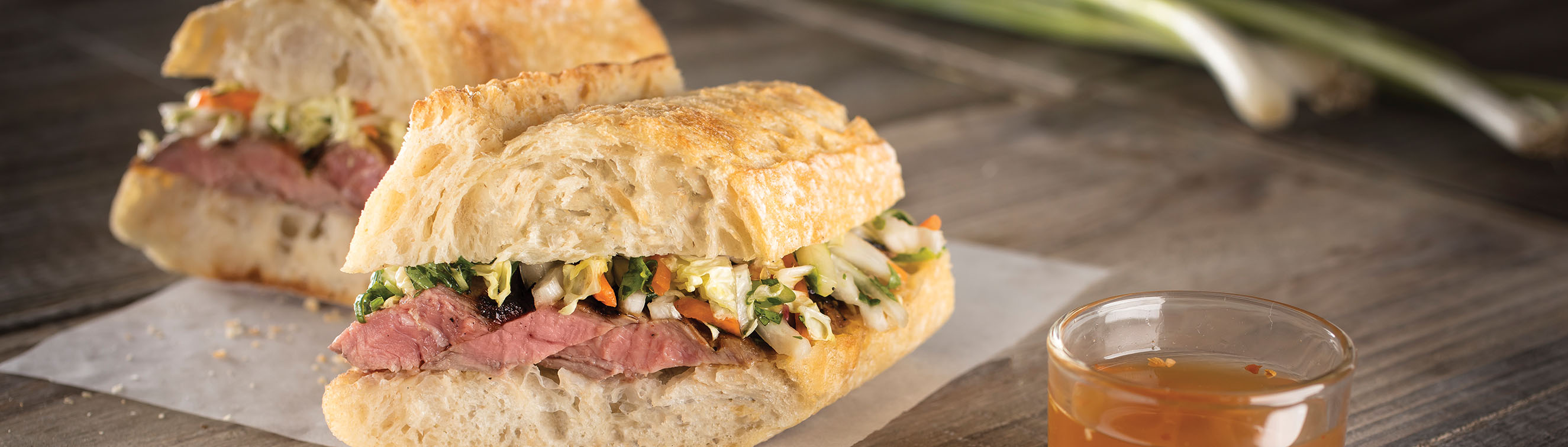 Lemongrass Flank Steak Sandwich - Love of Food