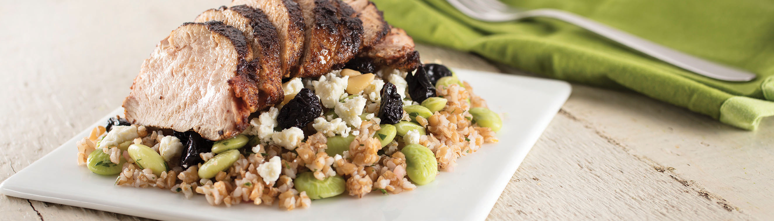 Ancient Grain Salad with Spice-Rubbed Pork Tenderloin - Love of Food